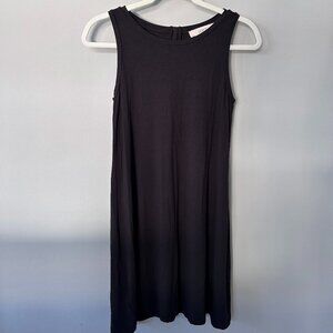 Loft black sleeveless knee length dress